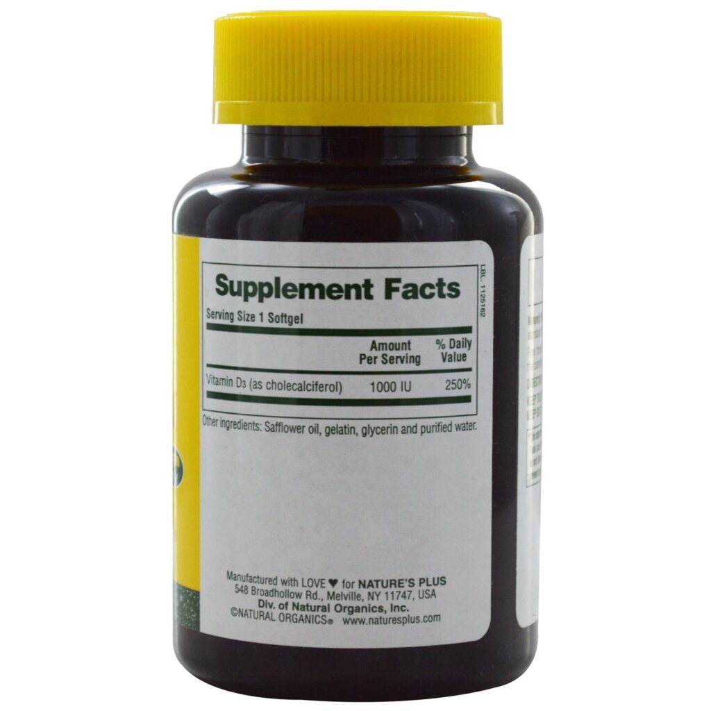Nature's Plus Vitamina D3 1000 UI - 180 Cápsulas: Imunidade e Saúde Óssea no Brasil - Imagem 2