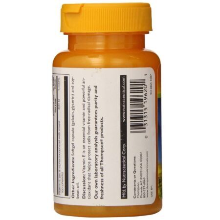 Vitamina E 400 UI Thompson - 60 Cápsulas em Gel: Saúde e Bem-Estar para Você - Imagem 3