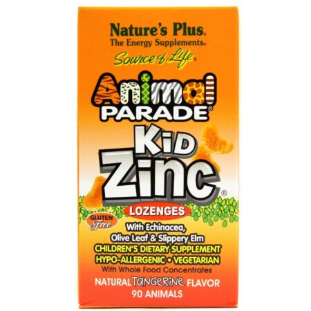 Nature's Plus Animais Parade KidZinco Tangerina 90 Pastilhas