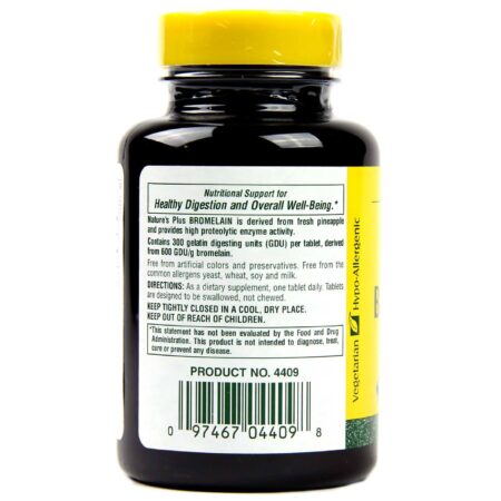 Nature's Plus, Bromelina 500 mg - 90 Tabletes - Image 3