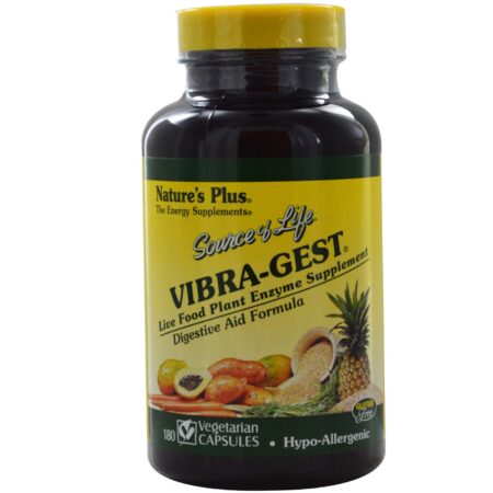 Nature's Plus, Vibra-Gest® - Ajuda Digestiva - 180 Cápsulas Vegetarianas