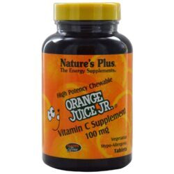 Nature's Plus Suco de Laranja Jr. 100mg - 90 Comprimidos Mastigáveis: Vitamina C Infantil