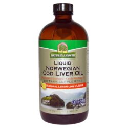 Nature's Answer Óleo de Fígado de Bacalhau Norueguês 480mL: Pureza e Potência para Sua Saúde