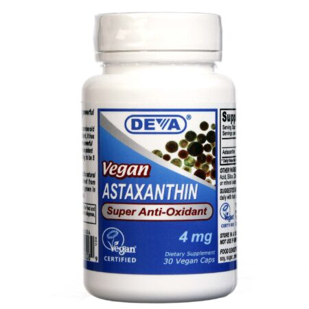 Deva, Astaxantina Vegana Super Antioxidante - 30 Cápsulas Vegetarianas