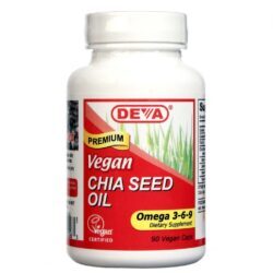Deva Óleo de Semente de Chia Vegano - 90 Cápsulas Vegetarianas