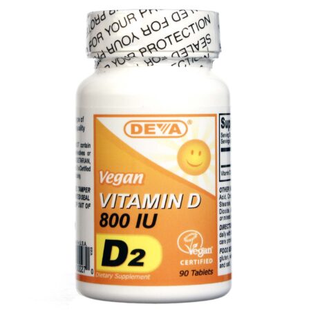 Deva, Vitamina D Vegana 800 UI - 90 Tabletes