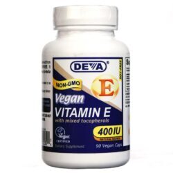 Deva Vitamina E Tocoferóis Mistos 90 Cápsulas Vegetarianas - Antioxidante Essencial