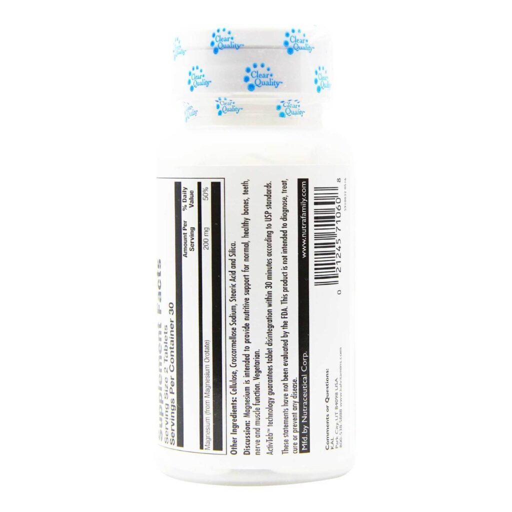 Kal Orotato de Magnésio 200 mg - 60 Comprimidos: Energia e Bem-Estar Essencial - Imagem 3