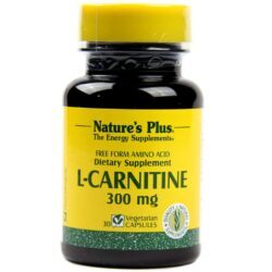 Nature's Plus L-Carnitina 300mg: Energia e Metabolismo em 30 Cápsulas Vegetarianas