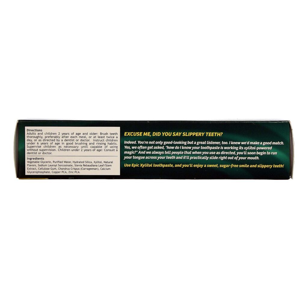 Epic Dental Creme Dental Xilitol Sem Flúor Hortelã 139g - Higiene Bucal Refrescante - Imagem 2