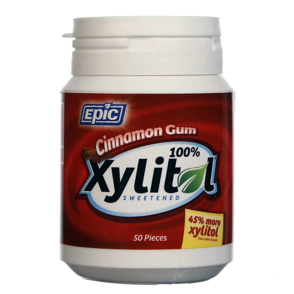 Goma de Mascar Xylitol Epic Dental Canela 50 unidades: Higiene Bucal e Hálito Fresco