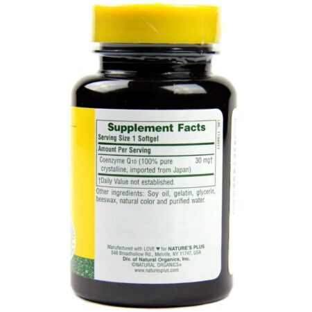 Nature's Plus Coenzima Q10 60 Cápsulas Gel - Energia e Vitalidade Antioxidante - Imagem 2