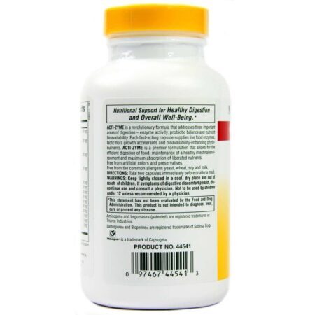 Nature's Plus Acti-Zyme 180 Cápsulas Vegetarianas: Potencialize Sua Digestão - Imagem 3