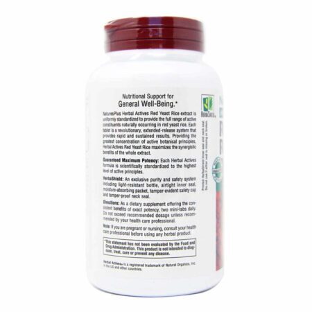 Nature's Plus Levedura de Arroz Vermelho - 120 Tabletes: Saúde Cardiovascular e Bem-Estar - Imagem 3