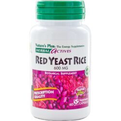 Nature’s Plus Levedura de Arroz Vermelho 60 Cápsulas Vegetarianas – Saúde Cardiovascular