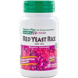 Nature's Plus Levedura de Arroz Vermelho 60 Cápsulas Vegetarianas - Saúde Cardiovascular