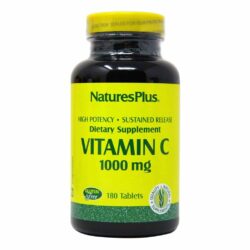 Nature's Plus Vitamina C 1000 com Rosa Mosqueta - 180 Tabletes: Imunidade e Pele Radiante