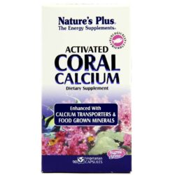 Nature's Plus Cálcio Coral Ativado 345 mg - 90 Cápsulas Vegetarianas para Ossos Fortes
