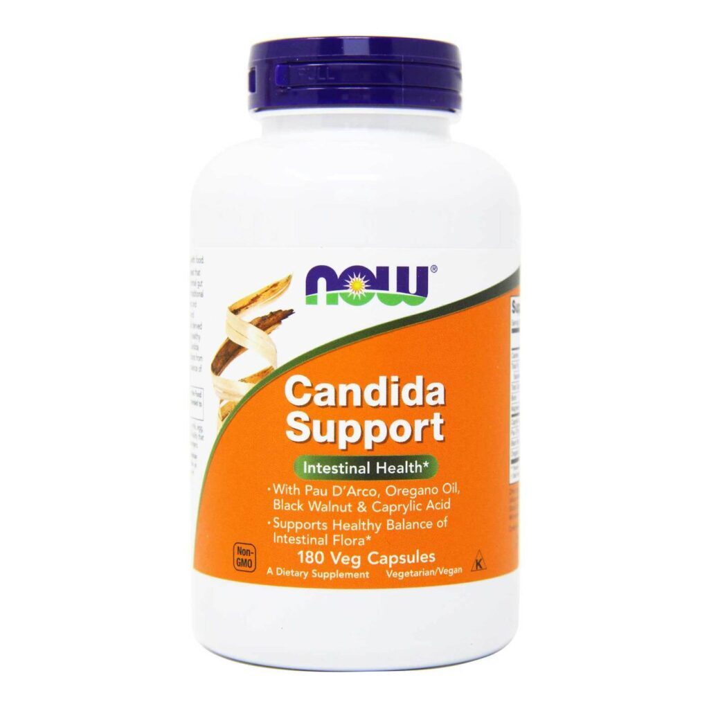 Now Foods Suporte de Candida - Saúde Intestinal - 180 Cápsulas Veganas