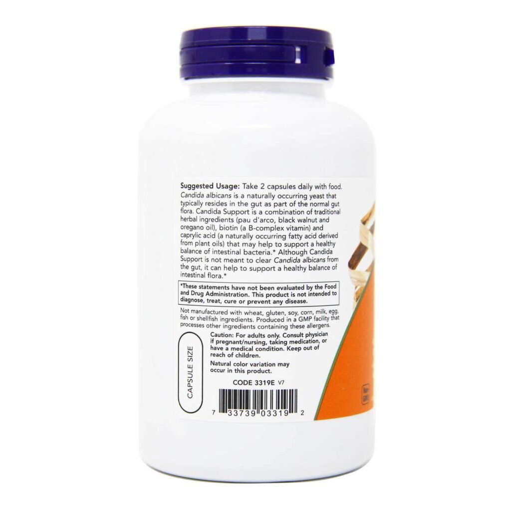 Now Foods Suporte de Candida - Saúde Intestinal - 180 Cápsulas Veganas - Imagem 2