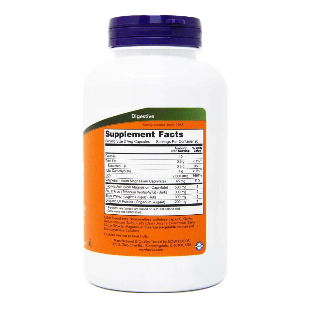 Now Foods Suporte de Candida - Saúde Intestinal - 180 Cápsulas Veganas - Imagem 3