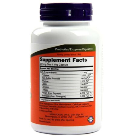 Now Foods Planta Enzimas 120 Cápsulas Vegetarianas - Suporte Digestivo Completo - Imagem 2