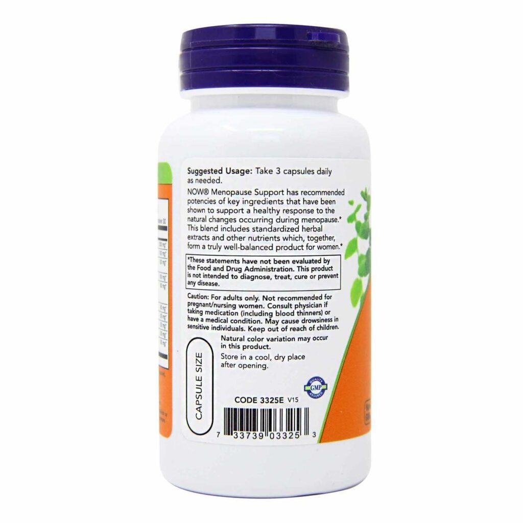 Now Foods Suporte da Menopausa - 90 Cápsulas: Alívio Natural para a Transição Feminina - Imagem 2