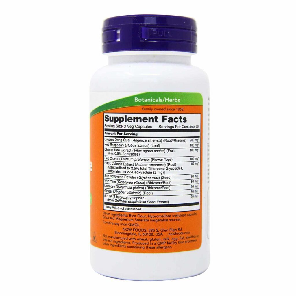 Now Foods Suporte da Menopausa - 90 Cápsulas: Alívio Natural para a Transição Feminina - Imagem 3