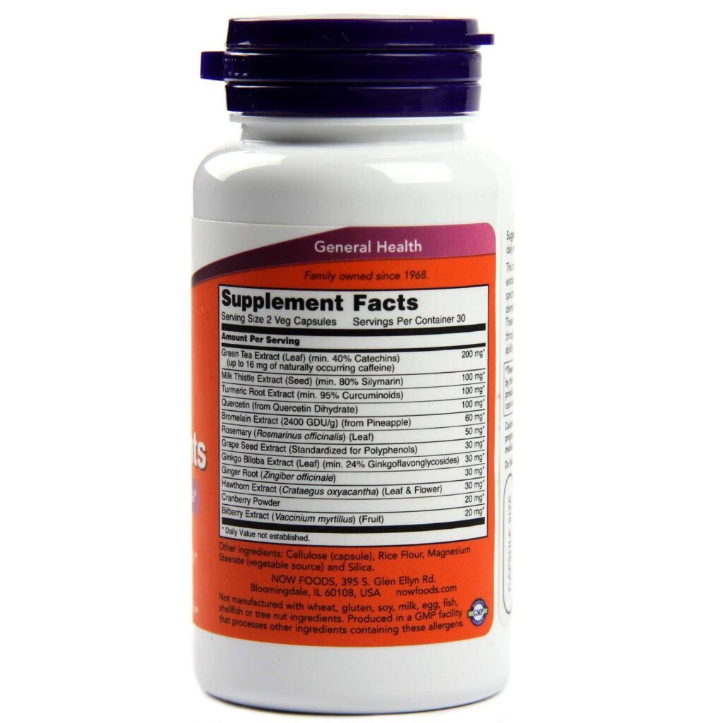 Now Foods Super Antioxidantes 60 Cápsulas Vegetarianas - Defesa Completa - Imagem 2