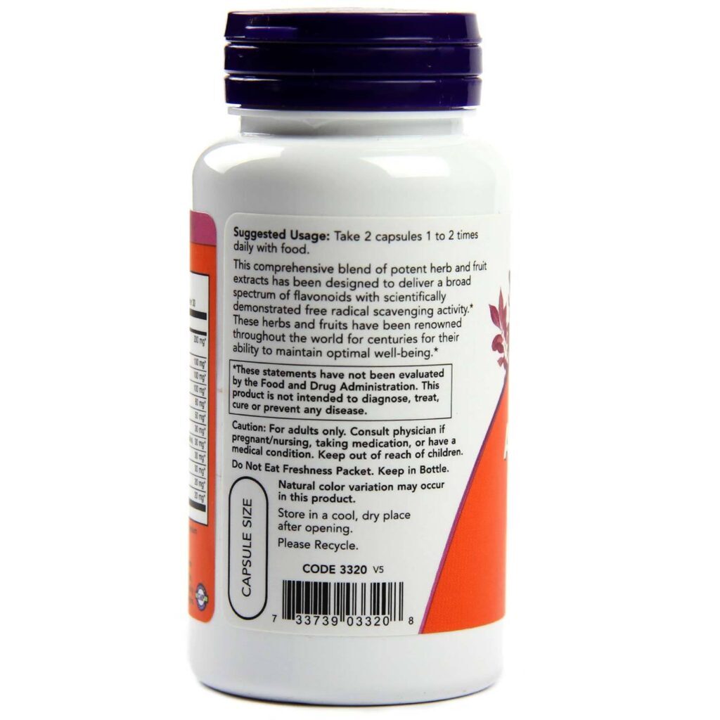 Now Foods Super Antioxidantes 60 Cápsulas Vegetarianas - Defesa Completa - Imagem 3