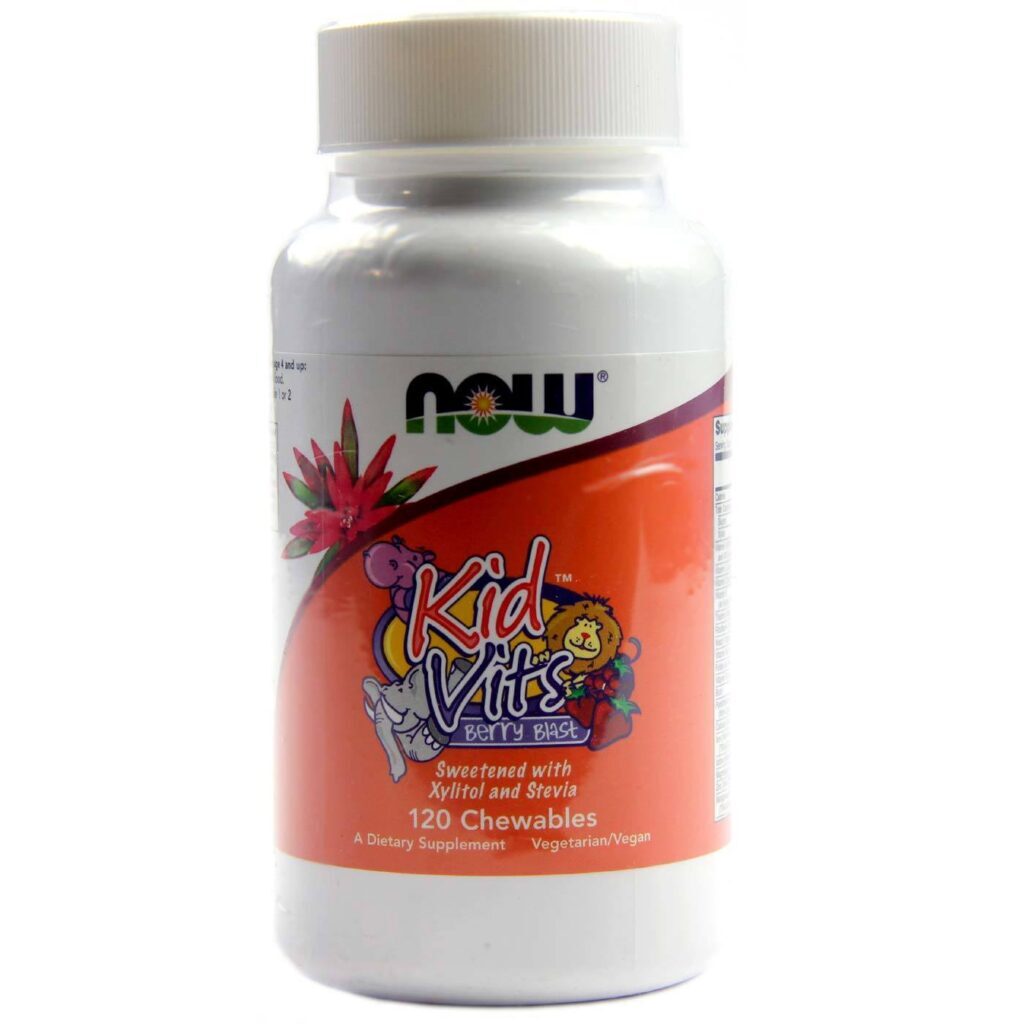 Now Foods Kid Vits Multivitamínico Infantil 120 Mastigáveis - Saúde Essencial
