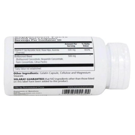 Solaray Super Bio-Plex Vitamina C & Bioflavonóides - 100 Cápsulas: Potencial Antioxidante para Sua Saúde - Imagem 2