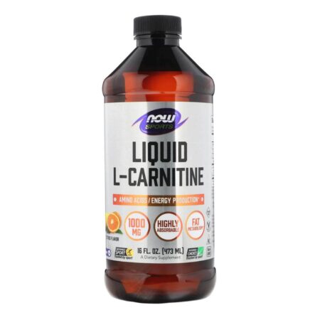 Now Foods, L-Carnitina 1000 mg Líquida, Sabor Citrus - 473 ml (16 fl oz)