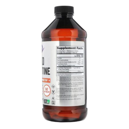 Now Foods, L-Carnitina 1000 mg Líquida, Sabor Citrus - 473 ml (16 fl oz) - Image 2