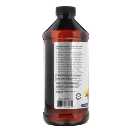 Now Foods, L-Carnitina 1000 mg Líquida, Sabor Citrus - 473 ml (16 fl oz) - Image 3