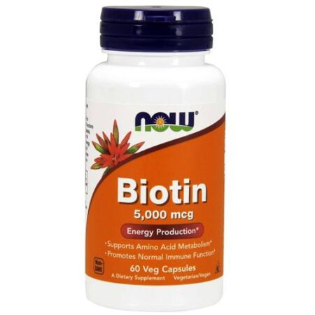 Now Foods, Biotina 5,000 mcg - 60 VCáps.