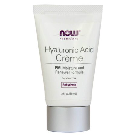 Now Foods, Creme de Ácido Hialurônico - Uso Noturno - 59 ml