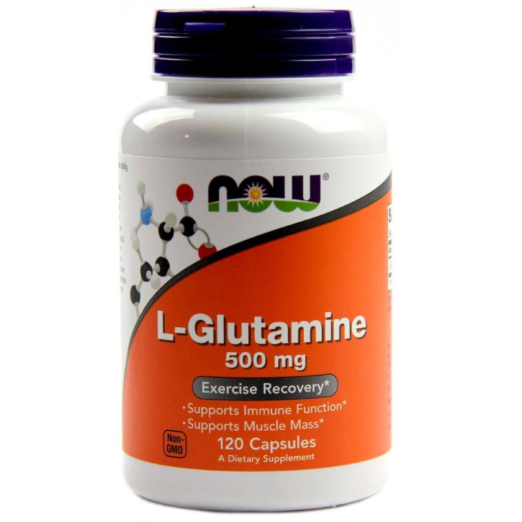 Now Foods L-Glutamina 500 mg - 120 Cápsulas: Suporte para Recuperação Muscular e Saúde Intestinal
