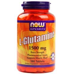 L-Glutamina Vegana Now Foods 1500 mg - 180 Tabletes: Recuperação e Bem-Estar Muscular