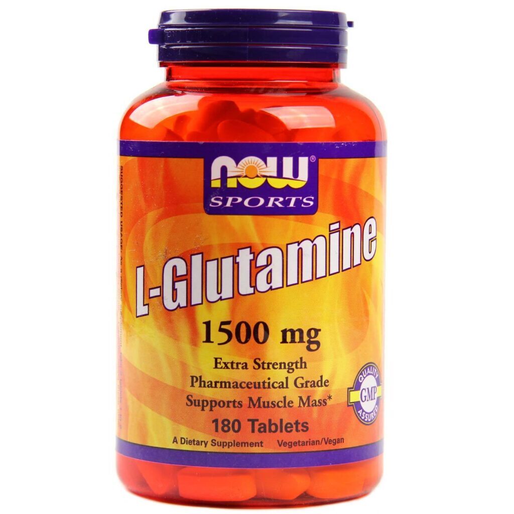 L-Glutamina Vegana Now Foods 1500 mg - 180 Tabletes: Recuperação e Bem-Estar Muscular