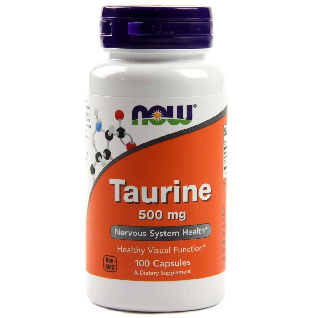 Taurina 500 mg Now Foods 100 Cápsulas: Energia e Bem-Estar
