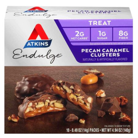 Atkins, Endulge™ Bolinho de Caramelo e Pecan - 5 Pacotes - 30g Pacote