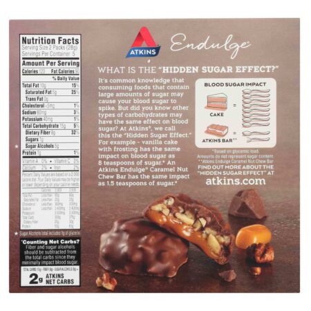 Atkins, Endulge™ Bolinho de Caramelo e Pecan - 5 Pacotes - 30g Pacote - Image 4