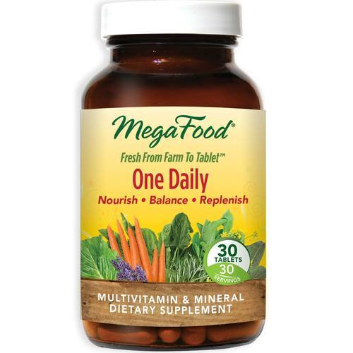 MegaFood One Daily Multivitamínicos e Minerais - 30 Tabletes | Saúde Completa