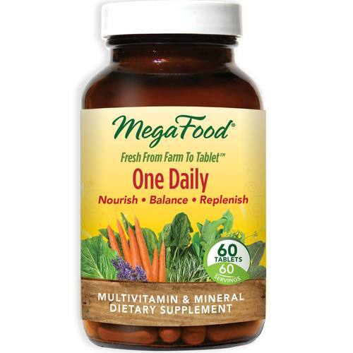 MegaFood One Daily - Multivitamínico Completo com 60 Tabletes para Vitalidade Diária