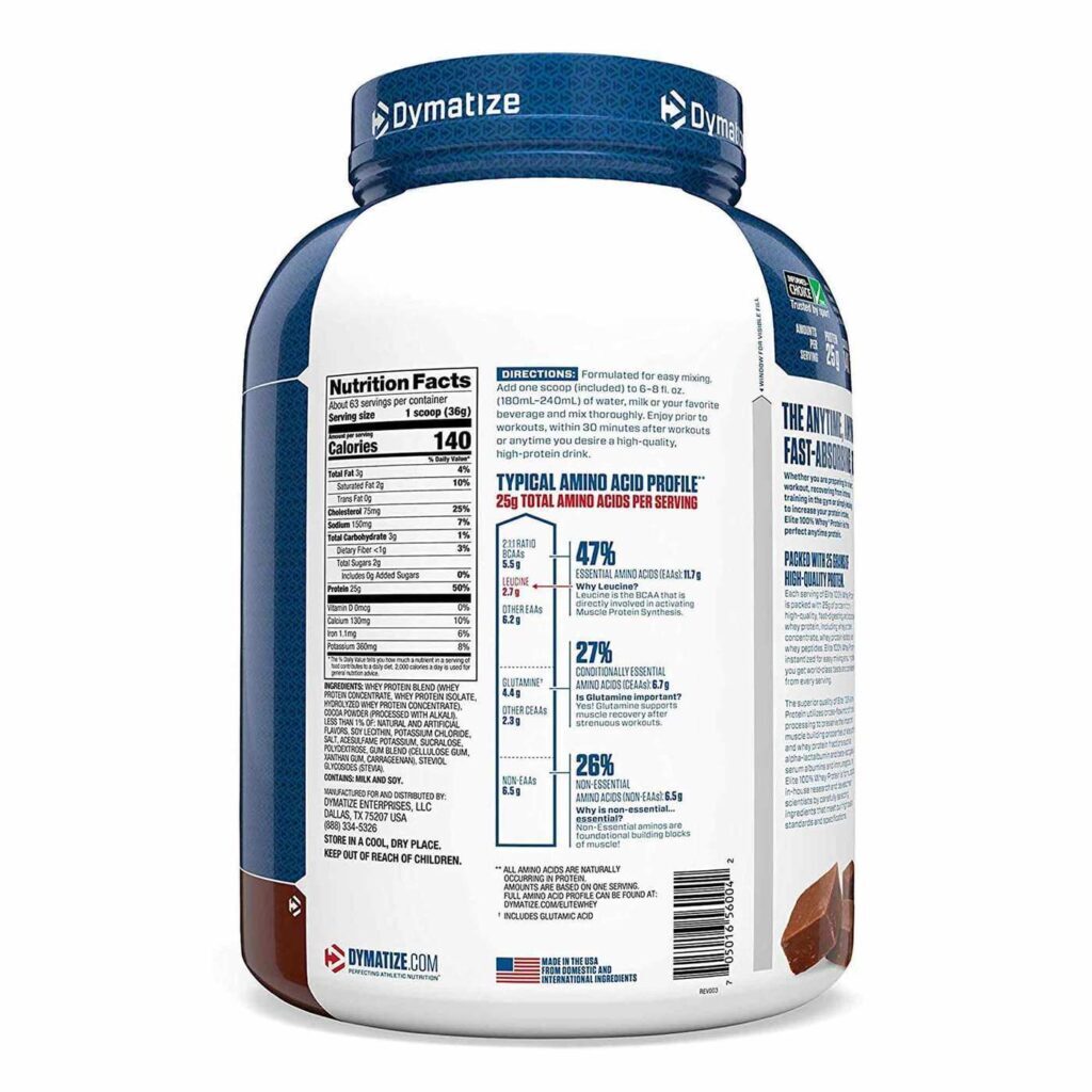 Dymatize Nutrition Elite Whey Proteína Doce de Chocolate - 2.270g - Imagem 3