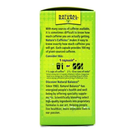 Natural Balance, Nature's Caffeine™ 200 mg - Cafeína da Natureza - 60 Cápsulas Vegetarianas - Image 4