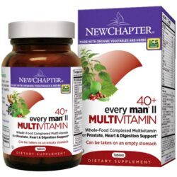 New Chapter Multivitamínico 40+ Every Man® II - 48 Tabletes: Energia e Vitalidade Pós 40