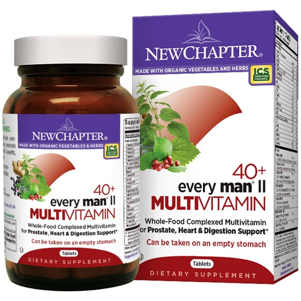 New Chapter Multivitamínico 40+ Every Man® II - 48 Tabletes: Energia e Vitalidade Pós 40