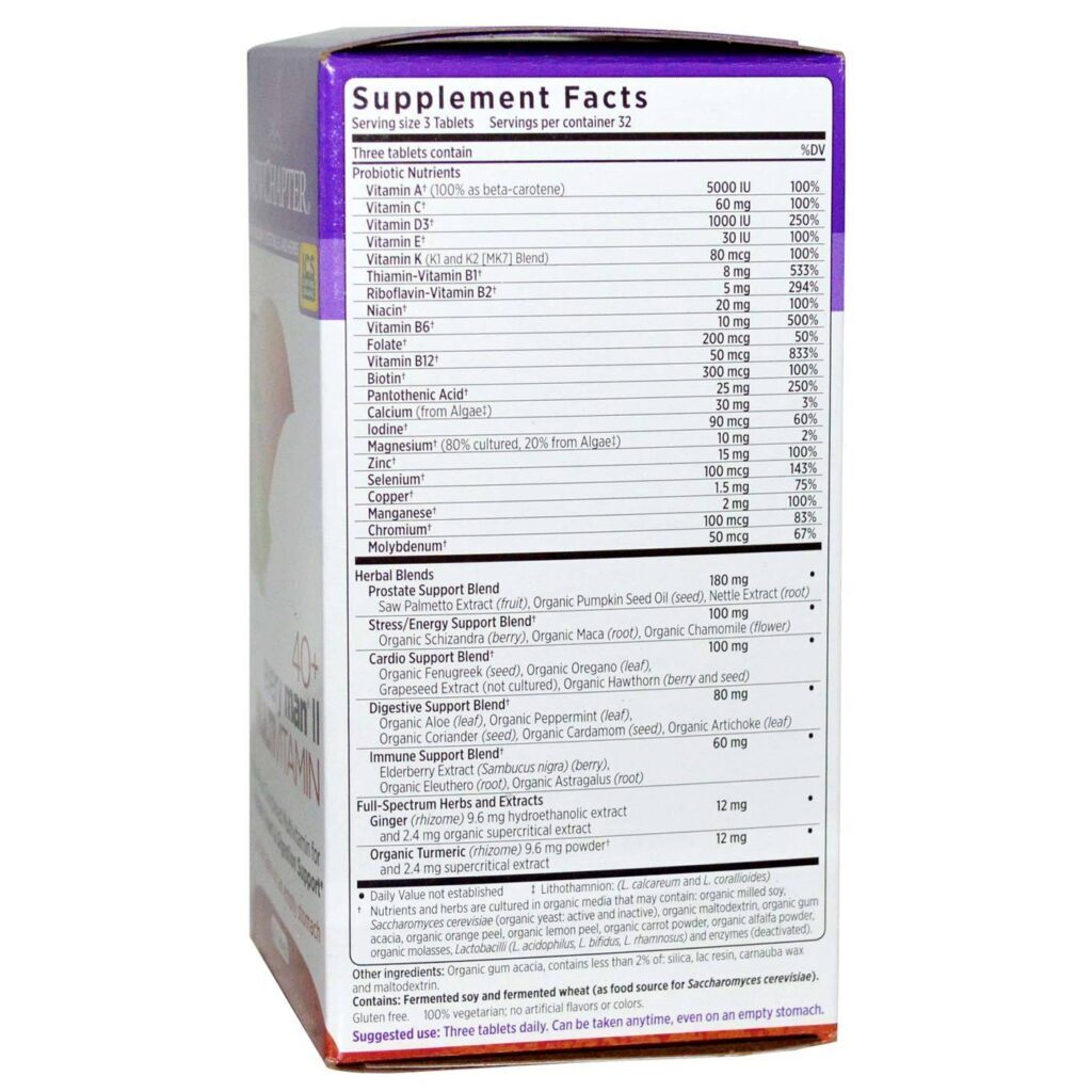 New Chapter Multivitamínico 40+ Every Man® II - 48 Tabletes: Energia e Vitalidade Pós 40 - Imagem 2
